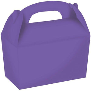 Games & Favors - Favor Boxes, Treat & Loot Bags New Purple Gable Boxes FSC 15cm x 17.5cm x 10cm 4pk