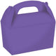 Games & Favors - Favor Boxes, Treat & Loot Bags New Purple Gable Boxes FSC 15cm x 17.5cm x 10cm 4pk
