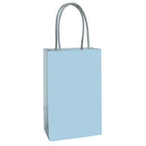 Games & Favors - Favor Boxes, Treat & Loot Bags Pastel Blue Paper Kraft Bags FSC 8pk