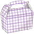 Pastel Purple Gingham Paper Treat Box FSC 4pk