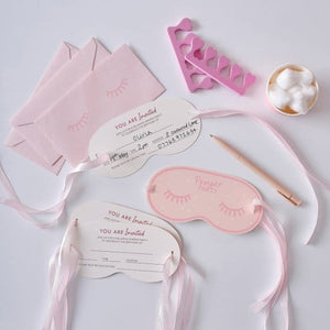 Games & Favors - Invitations & Thank You Cards Pamper Party Sleep Mask Invitations 8cm x 16cm 5pk