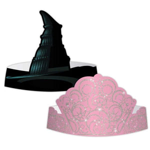 Games & Favors - Party Hat & Mask Wicked Paper Tiara & Hat 8pk