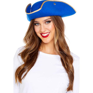 Hats & Headwear - Hats & Helmets Blue & Gold Pirate Hat