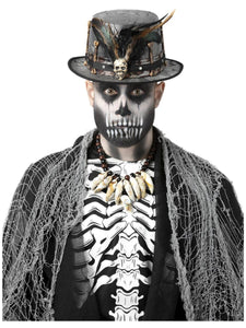 Hats & Headwear - Hats & Helmets Witch Doctor Distressed Black Top Hat