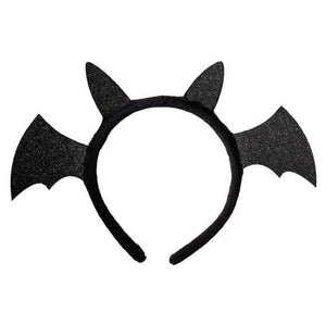 Hats & Headwear - Headbands & Boppers Fancy Dress Black Sparkle Bat Headband