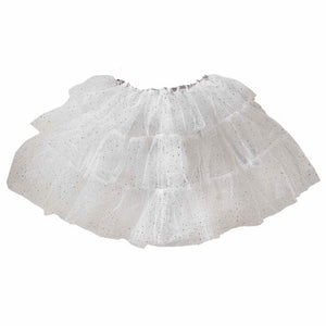 Hosiery & Tutus - Tutus & Skirts Fancy Dress White & Silver Sparkle Fairy Princess Costume Tutu 5-7 Years