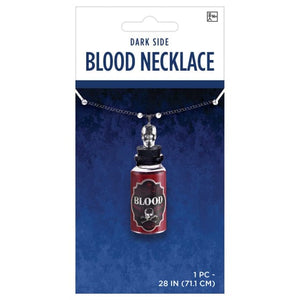 Jewellery Blood Necklace with Skull Top 71cm Each