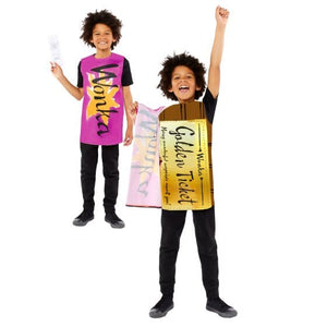 Kids Costume Charlie & The Chocolate Factory Golden Ticket Kids Unisex Costume