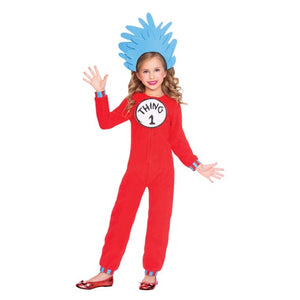 Kids Costume Dr. Seuss Thing 1 & 2 Jumpsuit