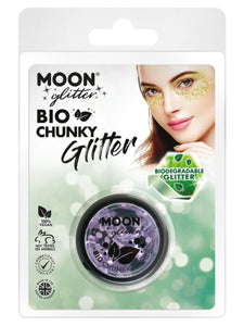 Make Up & Prosthetics - Horror Make Up Bio Chunky Glitter Lilac Clamshell 3g Each