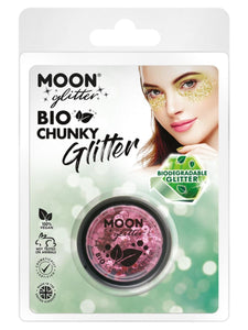 Make Up & Prosthetics - Horror Make Up Bio Chunky Glitter Pink Clamshell 3g Each