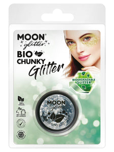 Make Up & Prosthetics - Horror Make Up Bio Chunky Glitter Silver Clamshell 3g Each