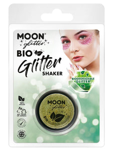 Make Up & Prosthetics - Horror Make Up Bio Glitter Shakers Gold Clamshell 5g Each