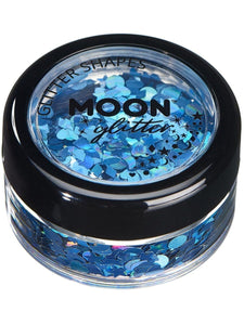 Make Up & Prosthetics - Horror Make Up Blue Holographic Glitter Shapes 3g Each