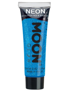 Make Up & Prosthetics - Horror Make Up Blue Neon UV Fine Glitter Gel 12ml Each