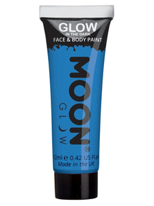 Make Up & Prosthetics - Horror Make Up Glow in the Dark Face Paint Blue 12ml Each