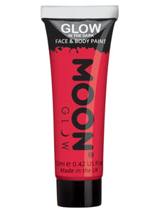 Make Up & Prosthetics - Horror Make Up Glow in the Dark Face Paint Red 12ml Each