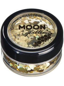 Make Up & Prosthetics - Horror Make Up Gold Holographic Chunky Glitter 3g Each