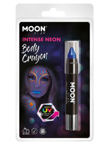 Make Up & Prosthetics - Horror Make Up Intense Neon UV Body Crayons Blue 3.5g Each