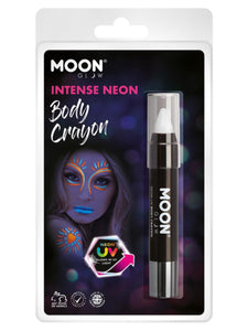 Make Up & Prosthetics - Horror Make Up Intense Neon UV Body Crayons White 3.5g Each