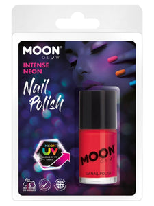 Make Up & Prosthetics - Horror Make Up Intense Neon UV Nail Polish Neon Red Clamshell 14ml Each