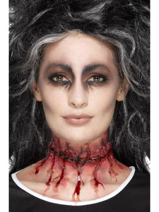 Make Up & Prosthetics - Horror Make Up Latex Stitched Neck Scar Prosthetic