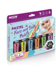 Make Up & Prosthetics - Horror Make Up Pastel Neon UV Face Paint Boxset Assort 12ml Each