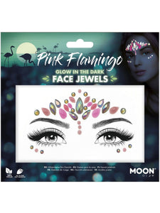 Make Up & Prosthetics - Horror Make Up Pink Flamingo Glow Face Jewels