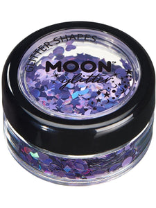 Make Up & Prosthetics - Horror Make Up Purple Holographic Glitter Shapes 3g Each