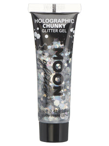 Make Up & Prosthetics - Horror Make Up Silver Holographic Chunky Glitter Gel 12ml Each