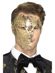 Mask - Masquerade Mask Deluxe Metal Filigree Phantom Mask