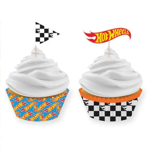 Tableware - Cupcake Stand & Cases Hot Wheels Cupcake Cases & Pick Set FSC 24pk