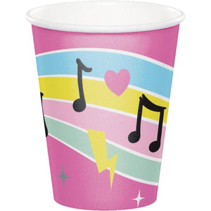 Tableware - Cups Birthday Beats Paper Cups 266ml 8pk