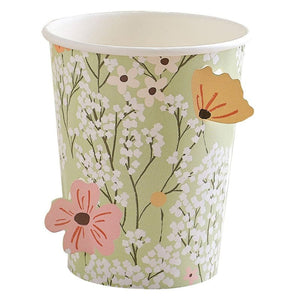 Tableware - Cups Floral Baby Floral Paper Cups 8pk