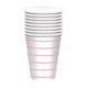 Tableware - Cups New Pink Stripes Paper Cups FSC 266ml 8pk