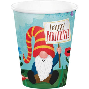 Tableware - Cups Party Gnomes Paper Cups 266ml 8pk