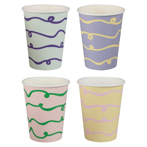 Tableware - Cups Pastel Wave Pastel Paper Cups 8pk