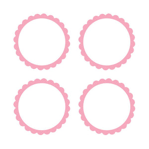 Tableware - Drink Markers, Labels & Blackboards New Pink Scalloped Labels 5cm 5pk