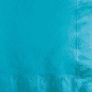 Tableware - Napkins Caribbean Blue Beverage Napkins 25cm x 25cm 50pk