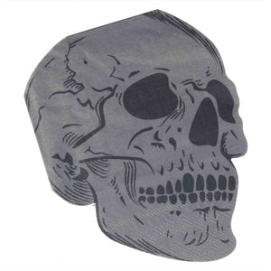 Tableware - Napkins Deadly Soiree Skull Shaped Paper Party Napkins 16pk