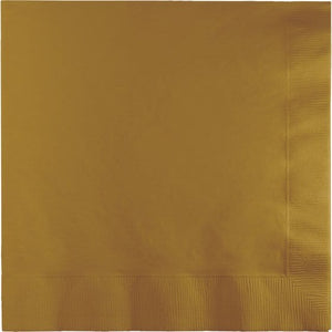 Tableware - Napkins Gold Lunch Napkins 33cm x 33cm 50pk