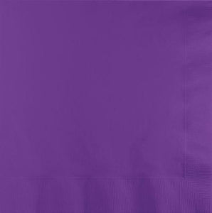 Tableware - Napkins Purple Beverage Napkins 25cm x 25cm 50pk