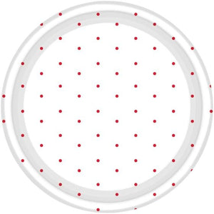 Tableware - Plates Apple Red Dots NPC Round Paper Plates FSC 17cm 8pk