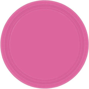 Tableware - Plates Bright Pink Round Dinner Paper Plates NPC 23cm 20pk