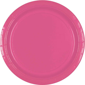 Tableware - Plates Bright Pink Round NPC Lunch Paper Plates FSC 23cm 20pk