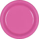 Tableware - Plates Bright Pink Round Plastic Plates 26cm 20pk