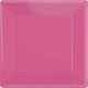 Tableware - Plates Bright Pink Square Paper Snack Plates 17cm 20pk