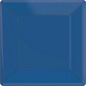 Tableware - Plates Bright Royal Blue NPC Square Paper Plates FSC 17cm 20pk