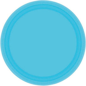 Tableware - Plates Caribbean Blue Round Dinner Paper Plates NPC 23cm 20pk