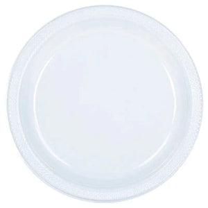 Tableware - Plates Clear Round Plastic Plates 26cm 20pk